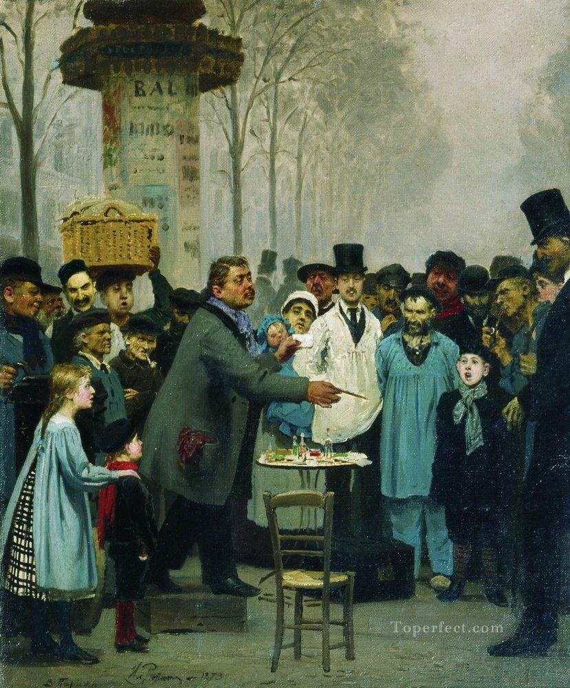 パリの新聞売り 1873年 イリヤ・レーピン油絵